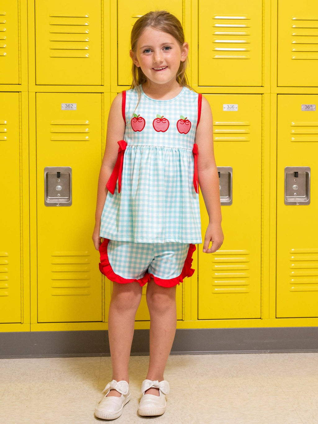 Apple Orchard Embroidered Ruffle Outfit: L(4yrs)