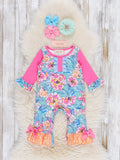 Floral Daydream Ruffle Romper: 0/3MOS