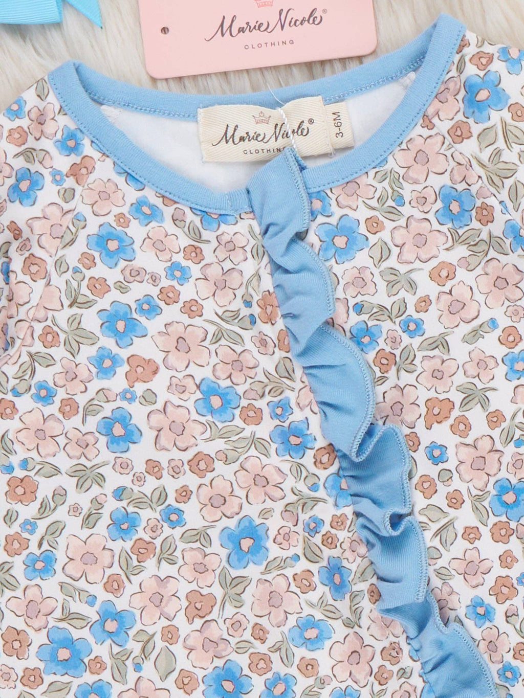 Blossom Floral Ruffle Romper: 0/3MOS