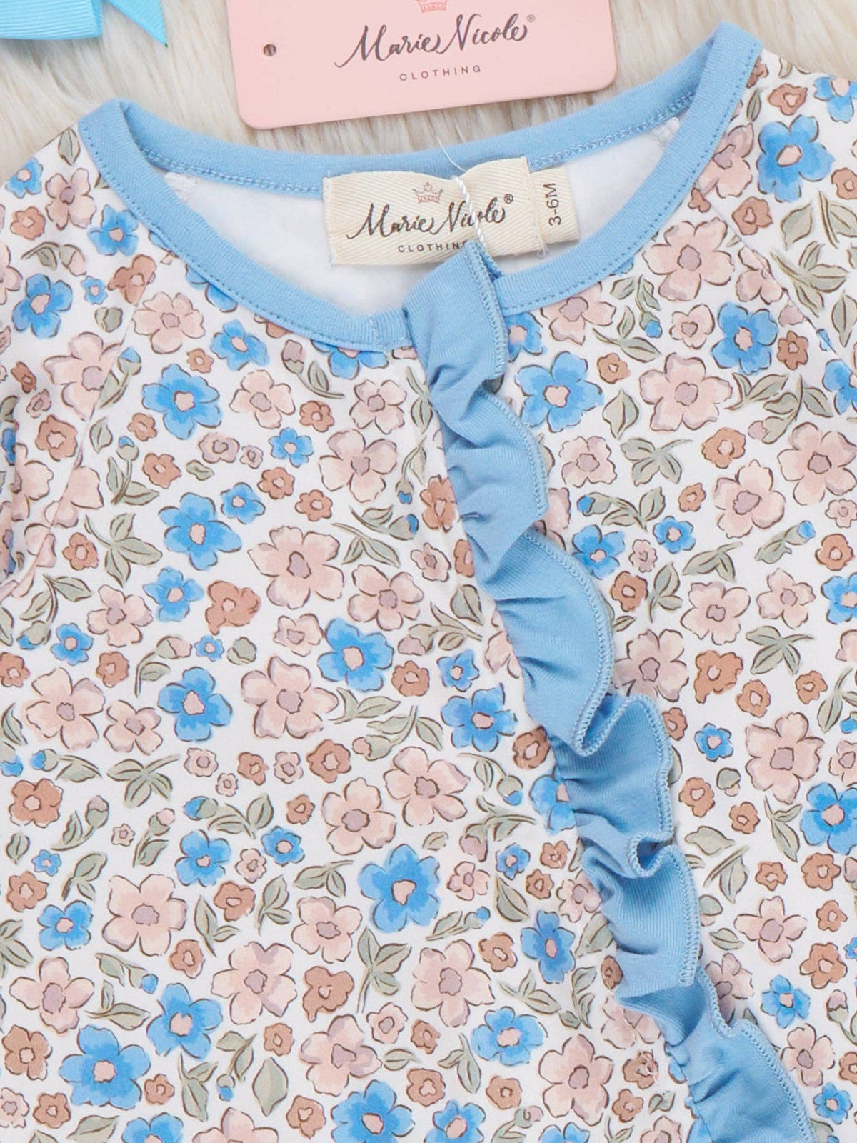 Blossom Floral Ruffle Romper: 0/3MOS