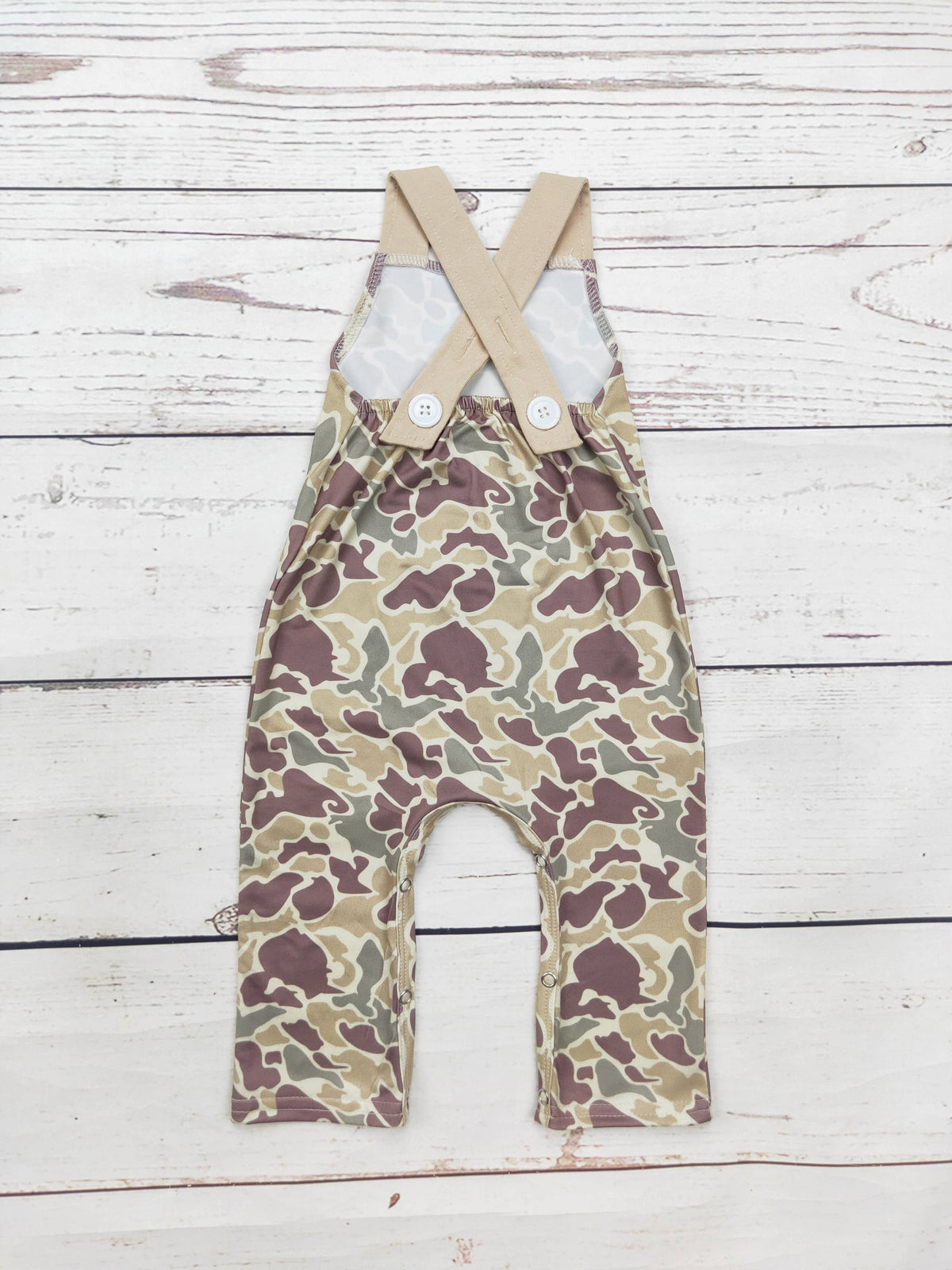 Baby Boy Camouflage Deer Appliqué Jumpsuit: 2T