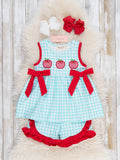 Apple Orchard Embroidered Ruffle Outfit: L(4yrs)
