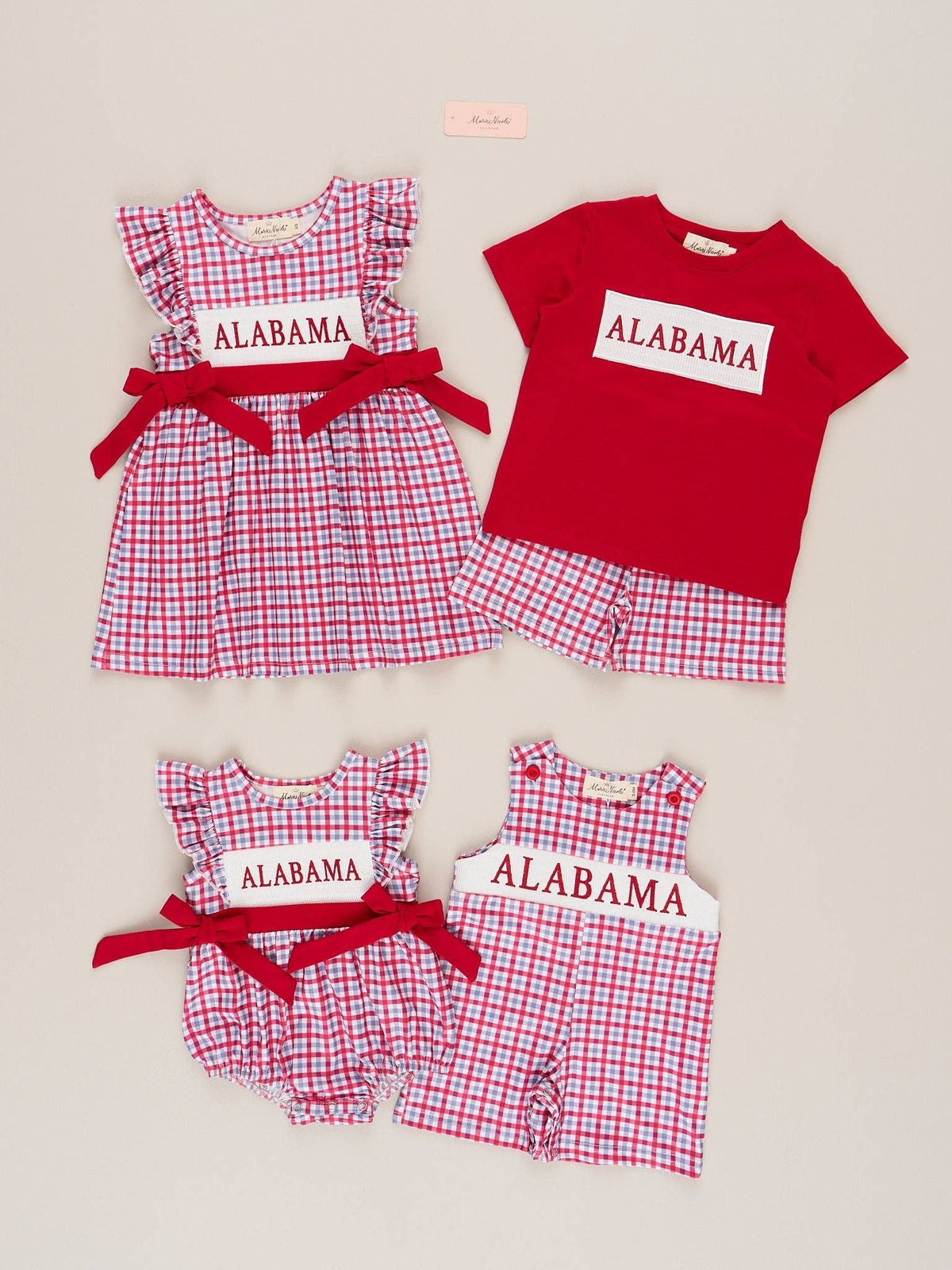 Alabama Smocked Gingham Dress: XXXS(6/12mos)