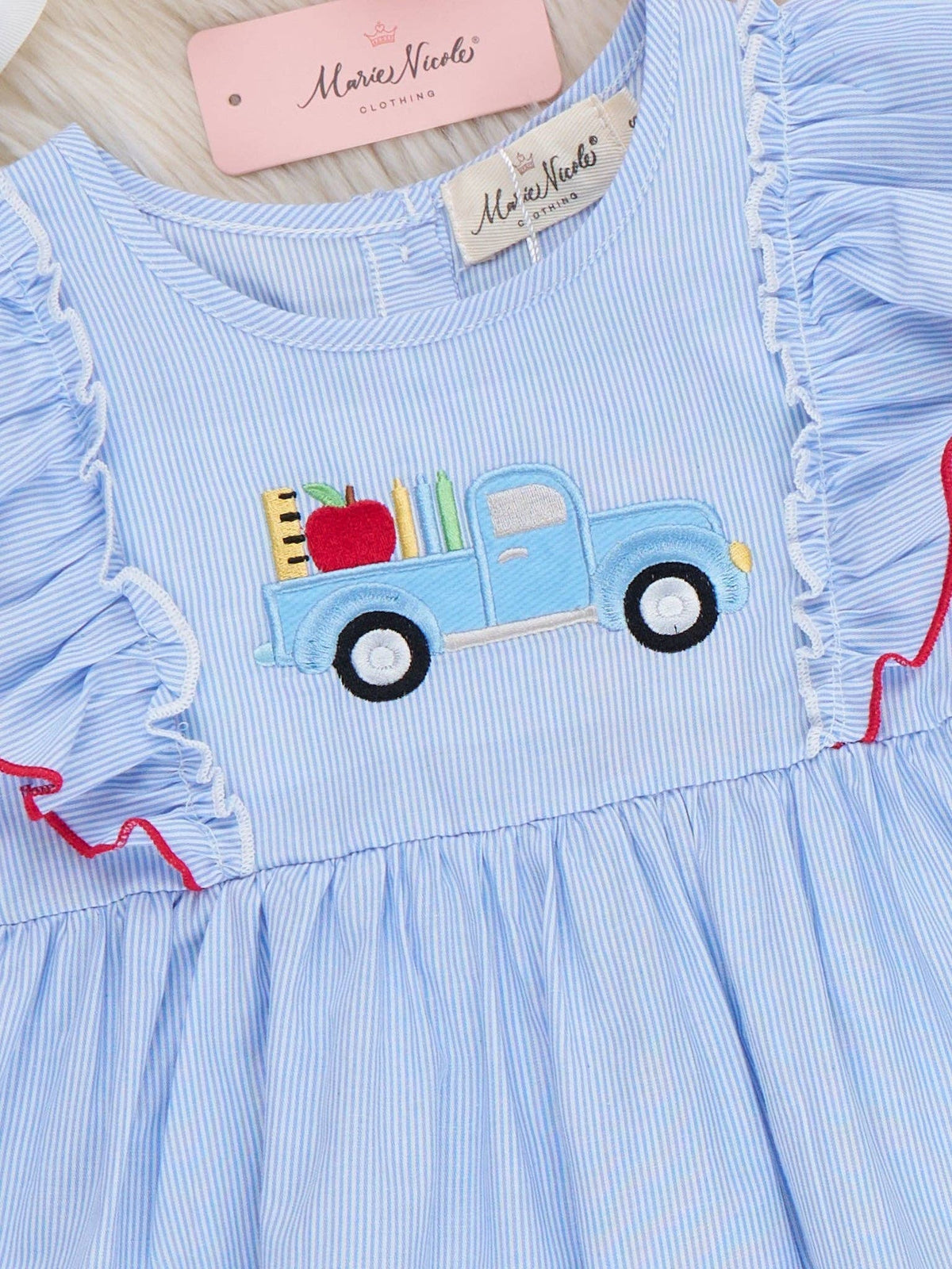 School Road Trip Embroidered 100% Cotton Outfit: L(4yrs)