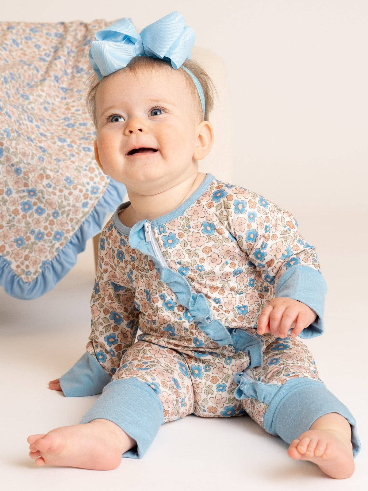 Blossom Floral Ruffle Romper: 0/3MOS