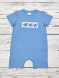 Baby Boy Tortoise Appliqué Romper: 2T