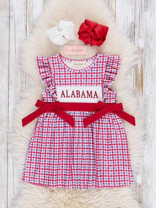 Alabama Smocked Gingham Dress: XXXS(6/12mos)