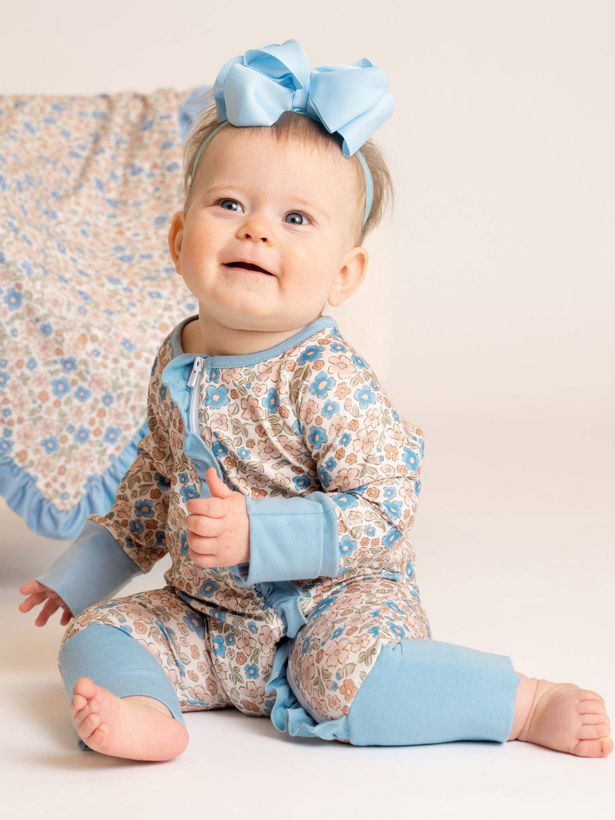 Blossom Floral Ruffle Romper: 0/3MOS