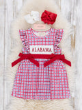 Alabama Smocked Gingham Dress: XXXS(6/12mos)