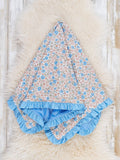 Blossom Floral Ruffle Blanket: OS